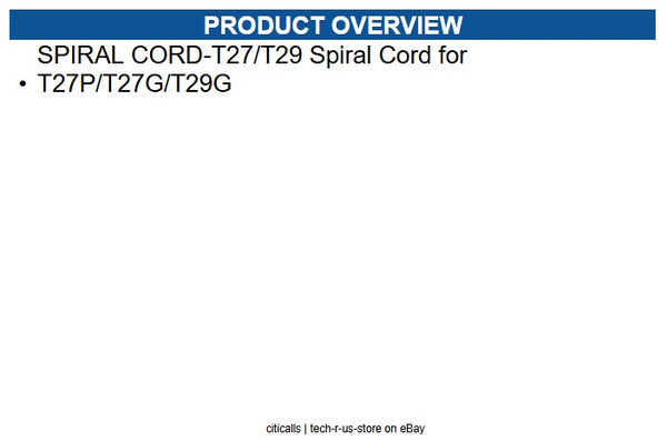 Yealink SPIRAL CORD-T27/T29 Universal spiral cord T5X, T4X T3X T2X