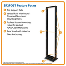 Eaton SR2POST 45U SmartRack 2-Post Open Frame Rack - Black