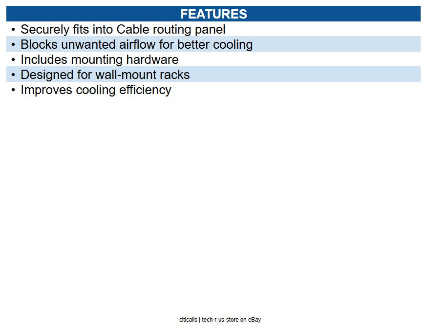 Eaton SRBRUSHWMSmartRack Brush Strip Plate for Wall-Mount Racks