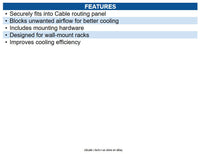 Eaton SRBRUSHWMSmartRack Brush Strip Plate for Wall-Mount Racks