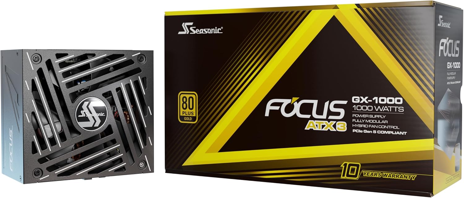 Seasonic SRP-FGX102-A5A32SF Power Supply - 1000W Focus GX-1000 ATX 3.1 80+Gold