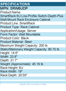 Eaton Tripp Lite series SRW6UDP 6U Wall Mount Rack Enclosure Server Cabinet