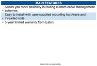 Eaton SRWB6CROSSBRKT Series Trapeze Hanging Cross-Bracket for Wire Mesh Cable