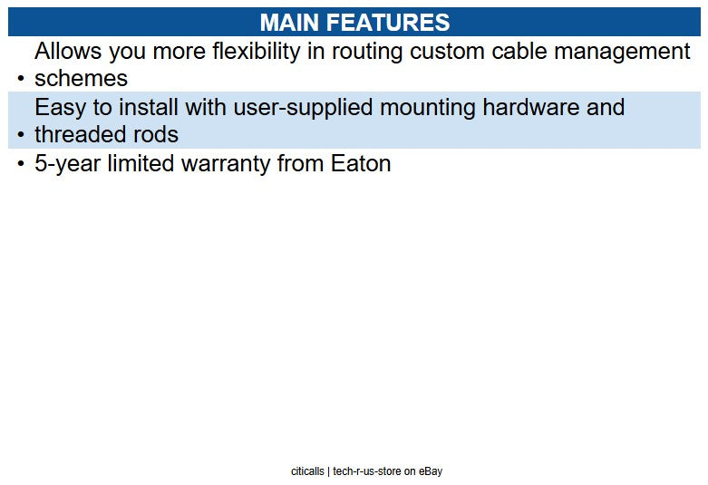 Eaton SRWB6CROSSBRKT Series Trapeze Hanging Cross-Bracket for Wire Mesh Cable