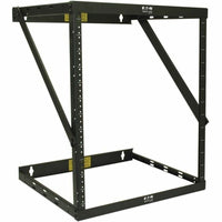 Eaton SRWO8U22 Wall Mount 2-Post Open Frame Rack - Wall Mountable - Black, Steel