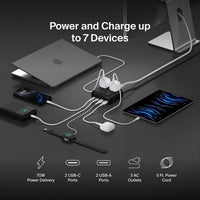 Belkin SRZ001TT5 3-Outlet Charging Station with 2 USB-A and 2 USB-C Ports 70W