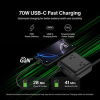 Belkin SRZ001TT5 3-Outlet Charging Station with 2 USB-A and 2 USB-C Ports 70W