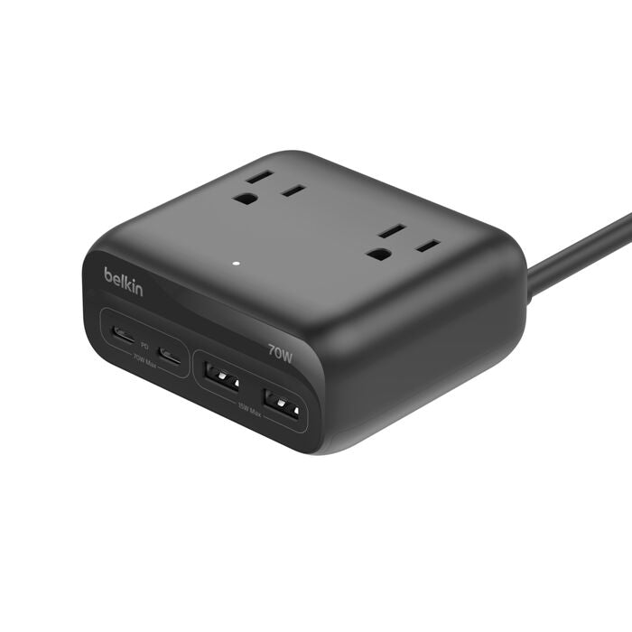 Belkin SRZ001TT5 3-Outlet Charging Station with 2 USB-A and 2 USB-C Ports 70W