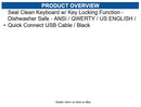 Seal Shield SSKSV207R4 Seal Clean Keyboard with Key Locking Function - Dishwash