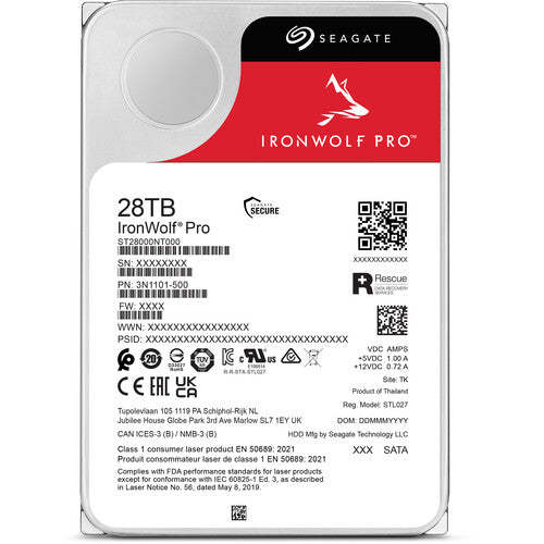 Seagate ST28000NT000 IronWolf Pro 28 TB Hard Drive - 3.5" Internal