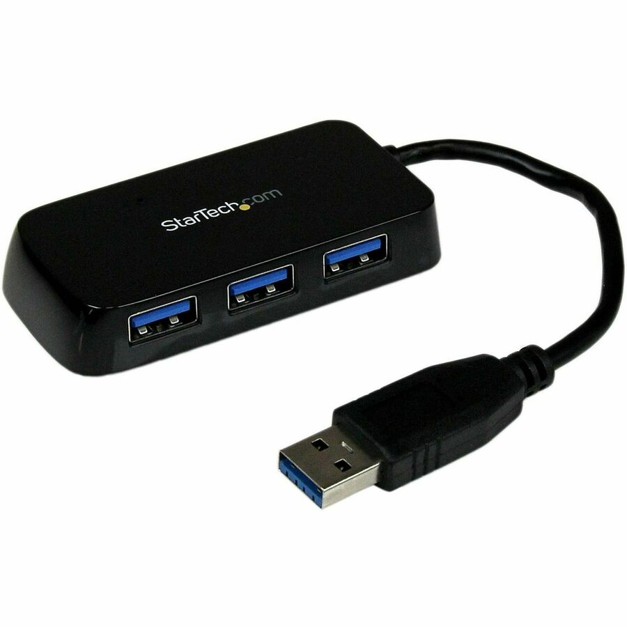 StarTech ST4300MINU3B Portable 4 Port SuperSpeed Mini USB 3.0 Hub - 5Gbps -Black
