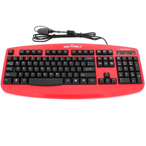 Seal Shield STK503RED WASHABLE TRUETYPE KEYBOARD RED IP66 - USB Wired