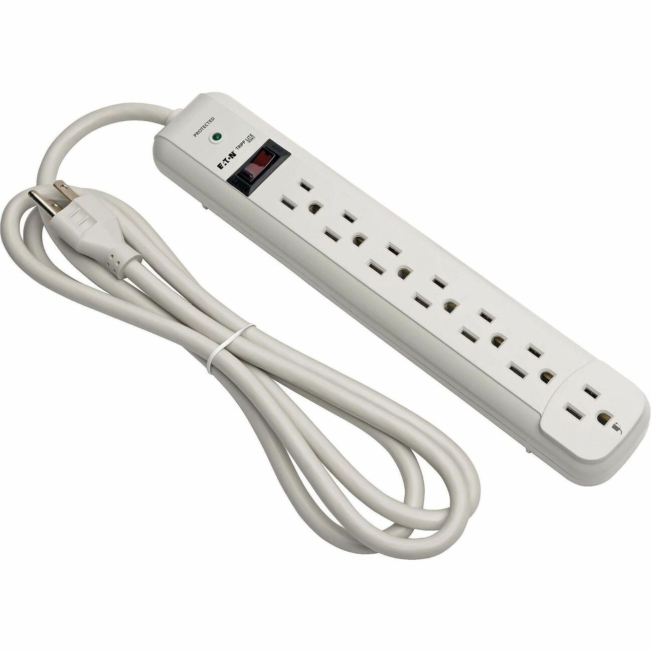 Eaton STRIKER Protect It! 7-Outlet Surge Protector 6 ft. Cord 1080 Joules - Gray