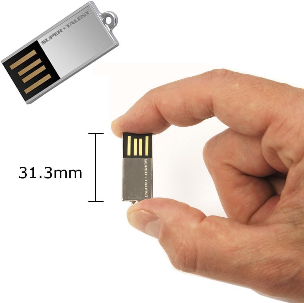 Super Talent STU16GPCS Pico Series C - USB flash drive - 16 GB - USB 2.0 -chrome