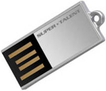 Super Talent STU64GPCS Pico Series C - USB flash drive - 64 GB -USB 2.0 - chrome