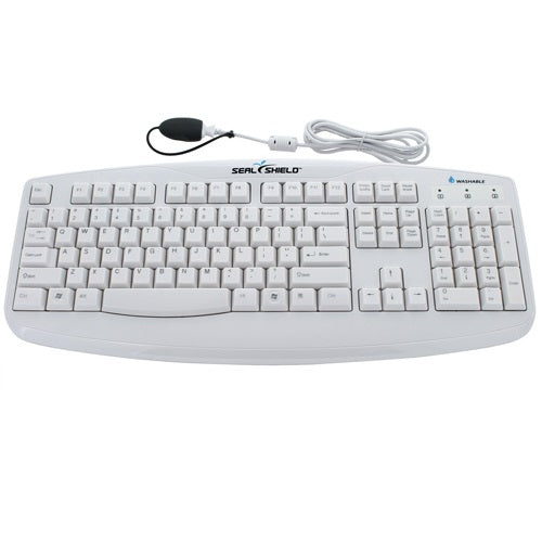 Seal Shield STWK503 WASHABLE TRUETYPE KEYBOARD WHITE IP66 - USB Wired - 104 keys