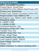 Eaton Tripp Lite series SU2200RTXLCD2U  SmartOnline 2000VA Rack/Tower UPS