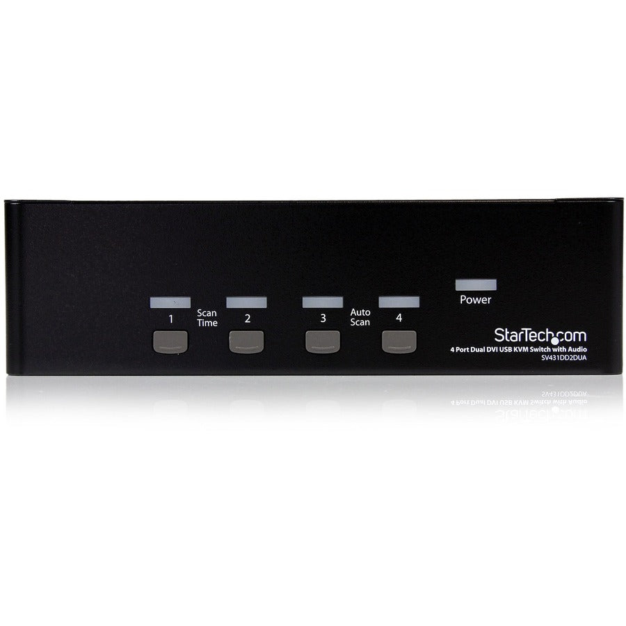 StarTech SV431DD2DUA 4 Port Dual DVI USB KVM Switch w/ Audio & USB Hub