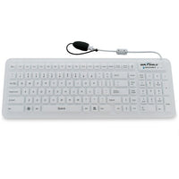 Seal Shield SW106G2 Seal Glow Waterproof silicone, backlit keyboard -White