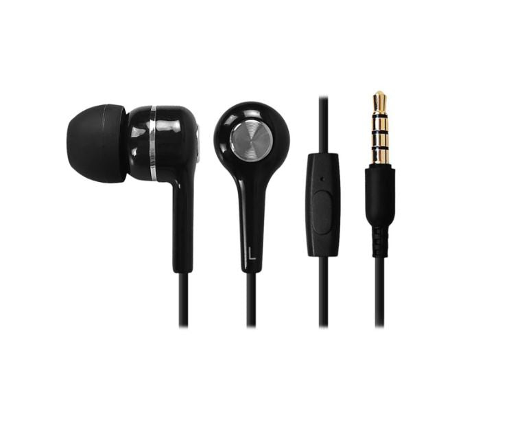 iMicro T22 SP-IMT22 - Earphones with mic - in-ear - wired - 3.5 mm jack - Black