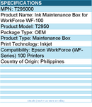 Epson T295000 Ink Maintenance Box for WorkForce WF-100 - Inkjet