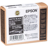 Epson T58080N UltraChrome K3 T580 Original Inkjet Ink Cartridge - Matte Black