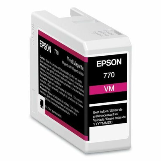 Epson T770320 UltraChrome Pro10 770 Original Inkjet Ink Cartridge -Vivid Magenta