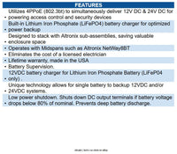 Altronix TANGO1B PoE-Driven Power Supply with Lithium Battery Backup, Board
