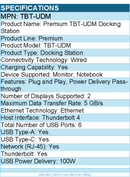 Plugable TBT-UDM Premium Thunderbolt 4 - Laptop  Docking Station - Space Gray