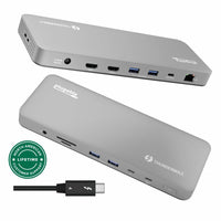 Plugable TBT-UDM Premium Thunderbolt 4 - Laptop  Docking Station - Space Gray