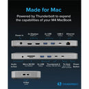 Plugable TBT-UDM Premium Thunderbolt 4 - Laptop  Docking Station - Space Gray