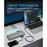 Plugable TBT-UDM Premium Thunderbolt 4 - Laptop  Docking Station - Space Gray