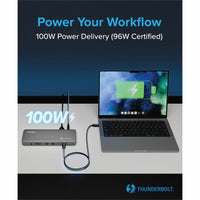 Plugable TBT-UDM Premium Thunderbolt 4 - Laptop  Docking Station - Space Gray