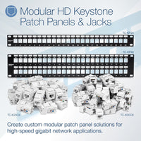 TRENDnet TC-KP48 48-Port Blank Keystone 2U HD Patch Panel, 2U 19"
