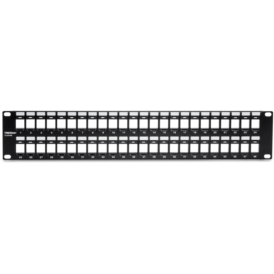 TRENDnet TC-KP48 48-Port Blank Keystone 2U HD Patch Panel, 2U 19"