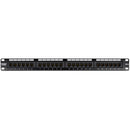 TRENDnet TC-P24C6 24-Port Cat6 Unshielded Patch Panel - Black