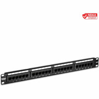 TRENDnet TC-P24C6 24-Port Cat6 Unshielded Patch Panel - Black