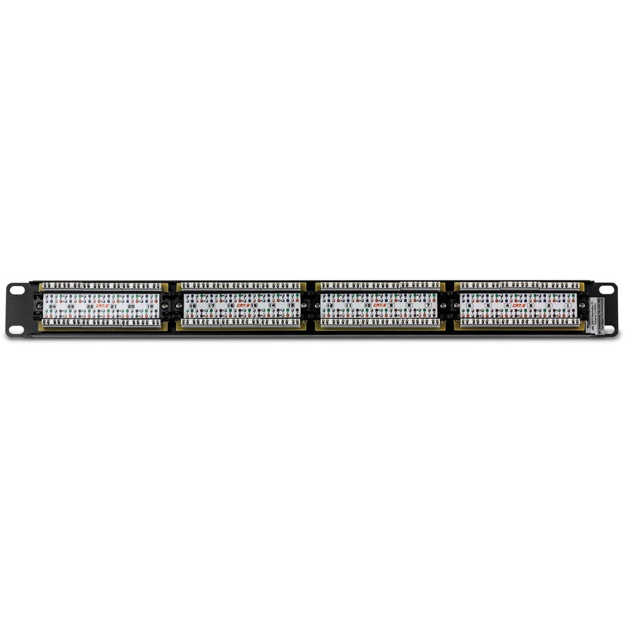 TRENDnet TC-P24C6 24-Port Cat6 Unshielded Patch Panel - Black