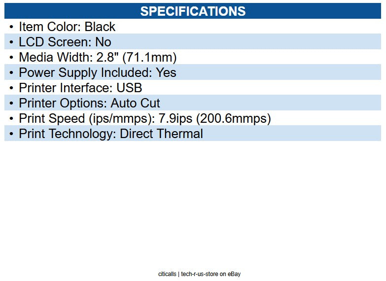 Sewoo TE25UBCG SLK-TE25 POS Printer 3" 180DPI 200mm/sec, All-front access & exit
