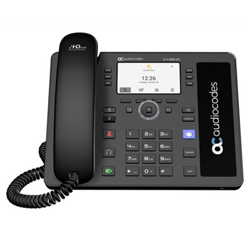 AudioCodes TEAMS-C435HD-R-TAA C435HD IP Phone Corded - Corded - Wall Mountable