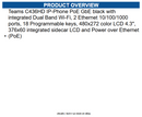 AudioCodes TEAMS-C436HD-DBW C436HD IP Phone Corded - Black - VoIP - 4.3" LCD