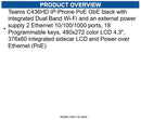 AudioCodes TEAMS-C436HDPS-DBW C436HD IP Phone Corded - Corded/Cordless - Wi-Fi