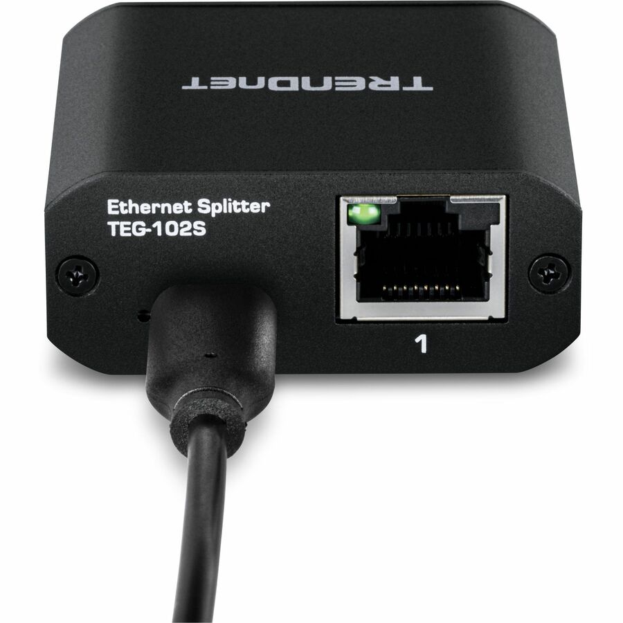 TRENDnet TEG-102S 2-Port Gigabit Splitter with USB Type C Power