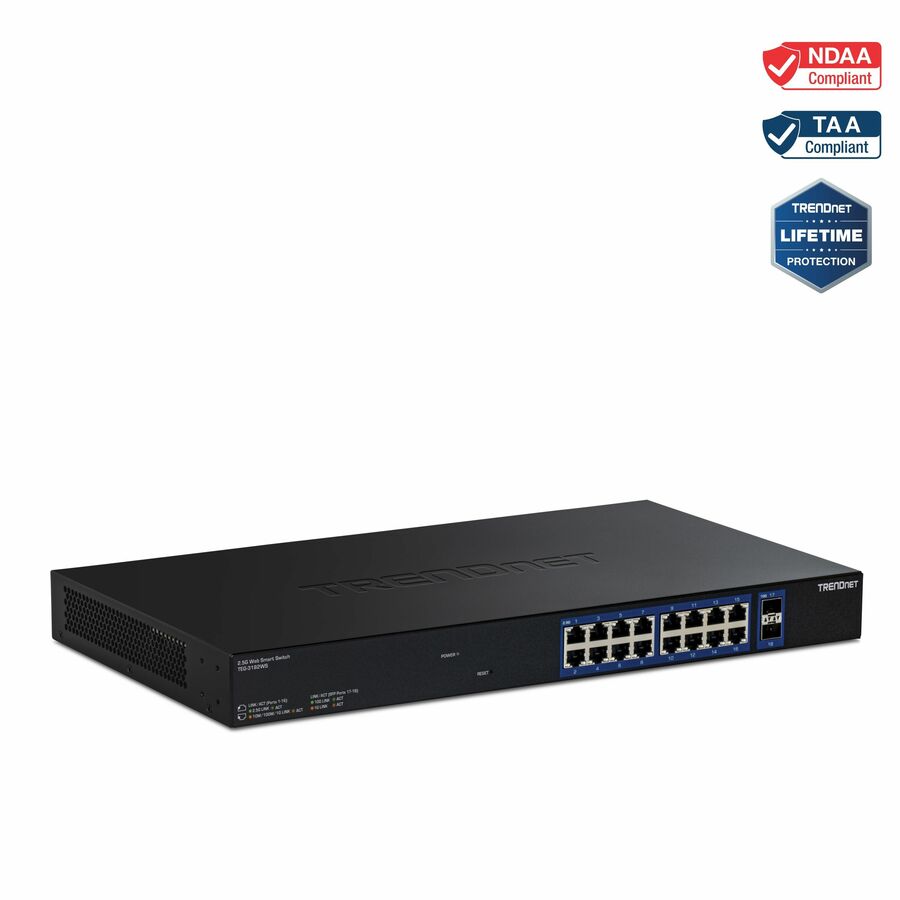 TRENDnet TEG-3182WS 18-Port Multi-Gig Web Smart Switch - 16 x 2.5Gb Ports