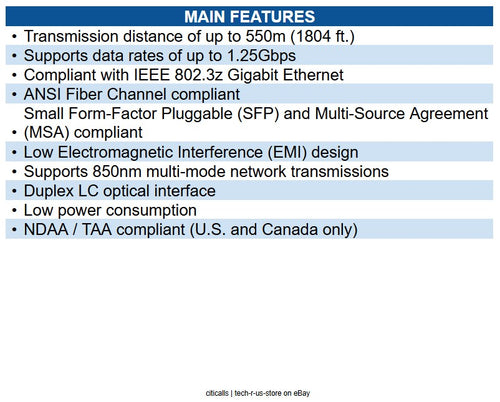 TRENDnet TEG-MGBSX SFP Multi-Mode LC Module, 550m