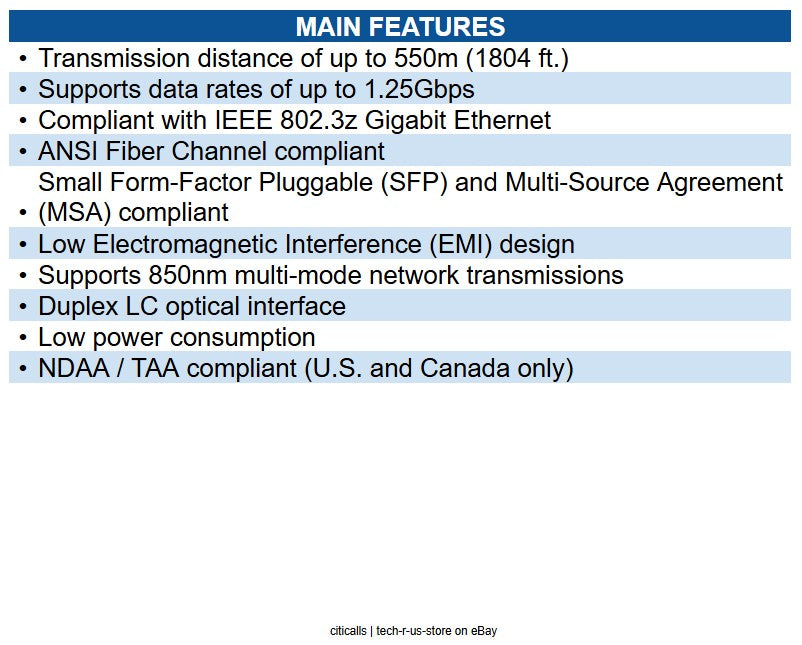 TRENDnet TEG-MGBSX SFP Multi-Mode LC Module, 550m