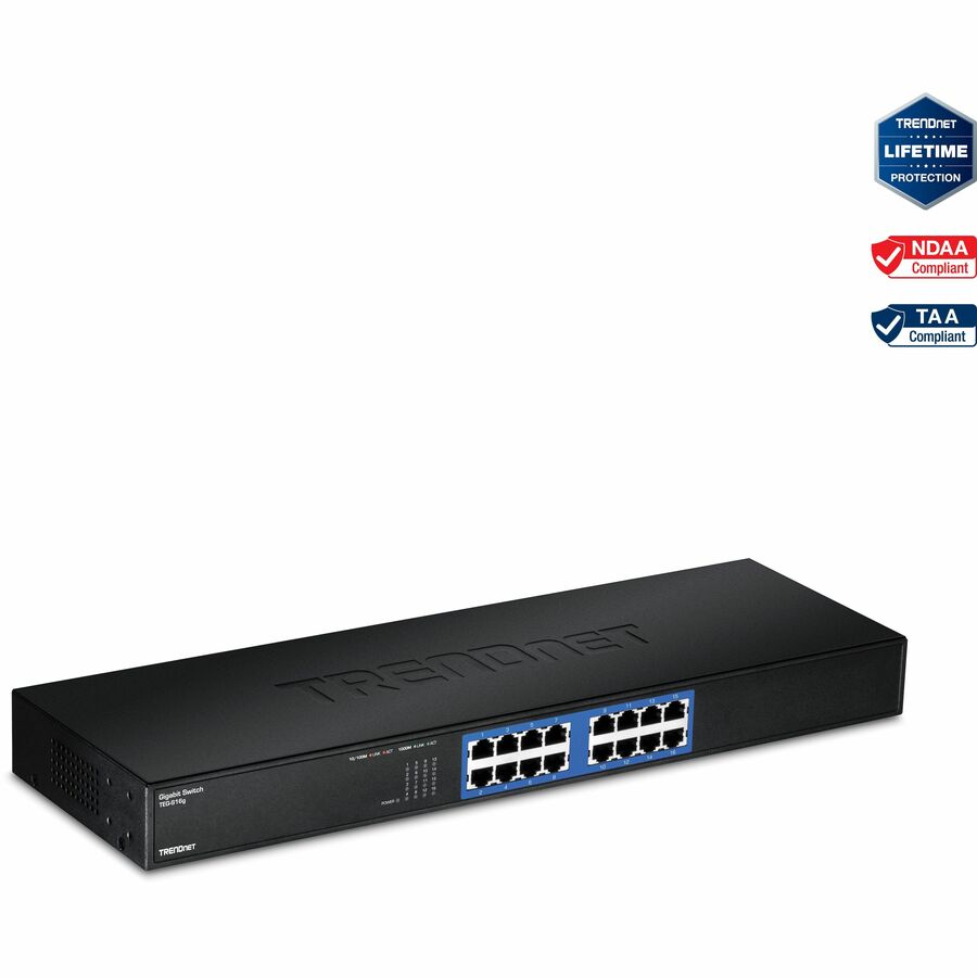 TRENDnet TEG-S16g 16-Port Unmanaged Gigabit GREENnet Switch - Ethernet Switch