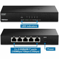TRENDnet TEG-S350 5-Port Unmanaged 2.5G Switch - 5 x 2.5GBASE-T Ports