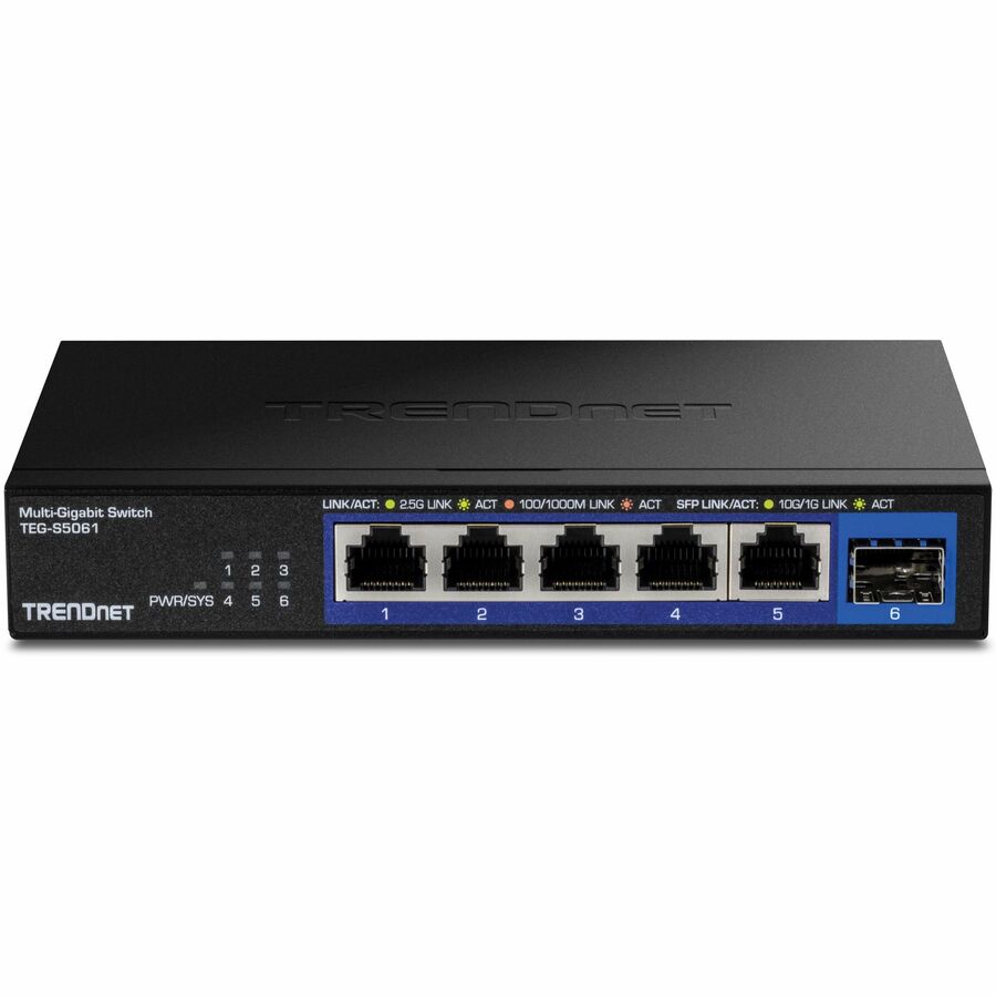 TRENDnet TEG-S5061 6-Port 2.5G Unmanaged Switch with 10G SFP+ Port