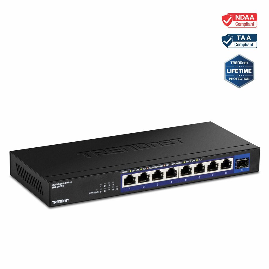 TRENDnet TEG-S5091 9-Port Unmanaged 2.5G Switch with 10G SFP+ Port